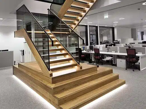 Tinted Custom Glass Stair Railing