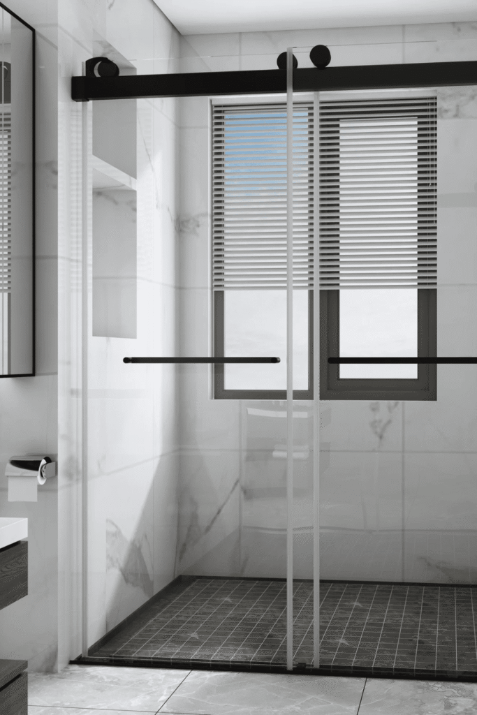 Glass shower door in Burlington