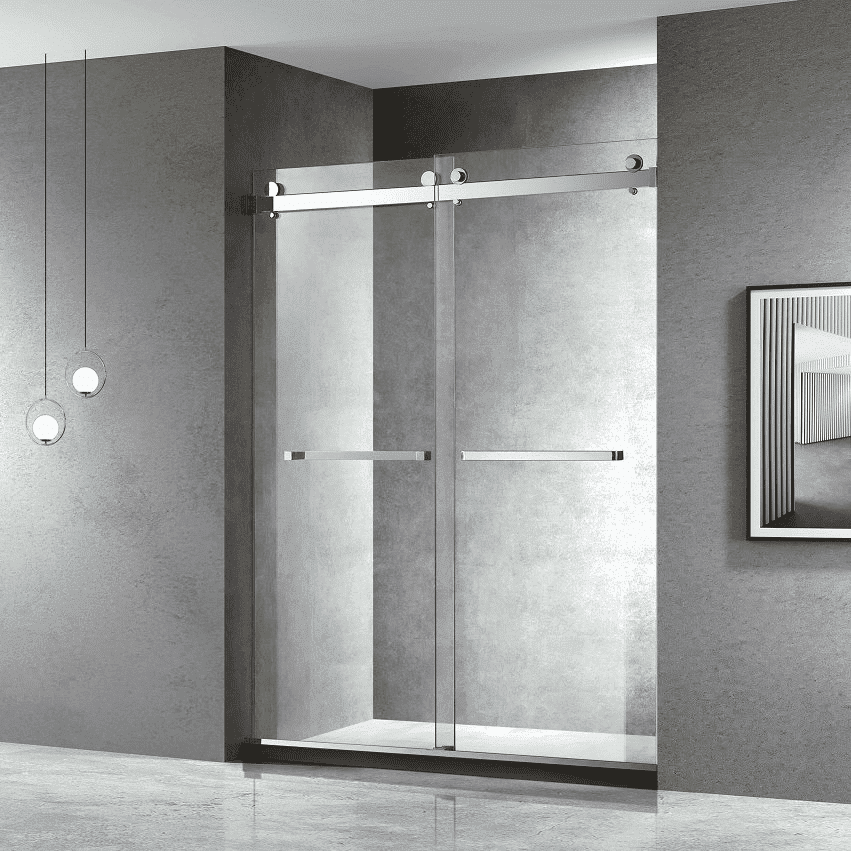 This image has glass shower door in Guelph