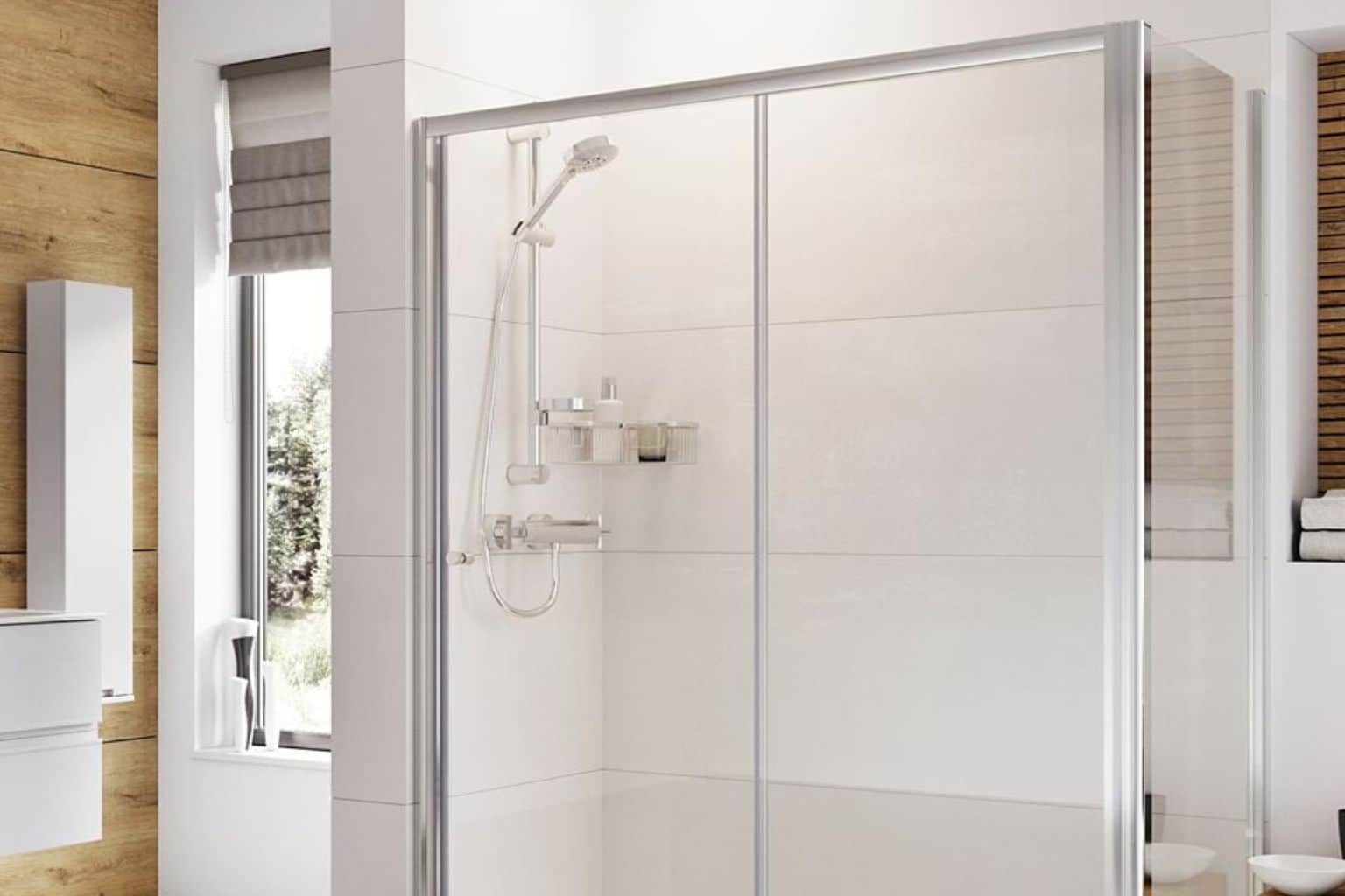 This image has an Sliding Glass Shower Door