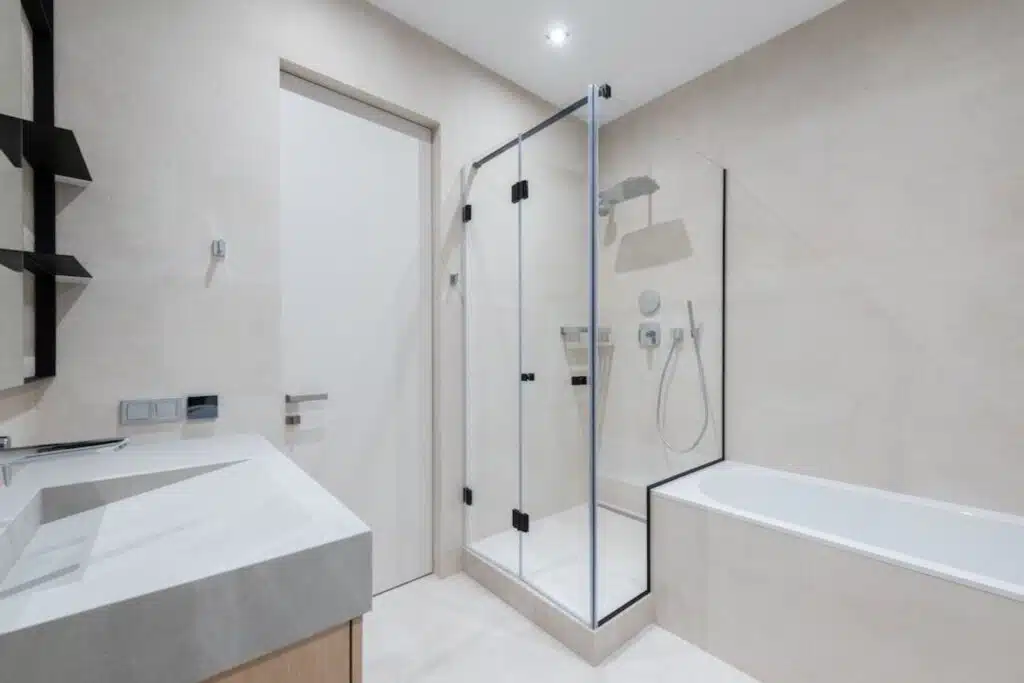 This image has Hinged & Pivot Glass Shower Door in Concord