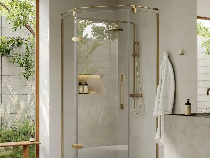 Neo-Angle Glass Shower Doors