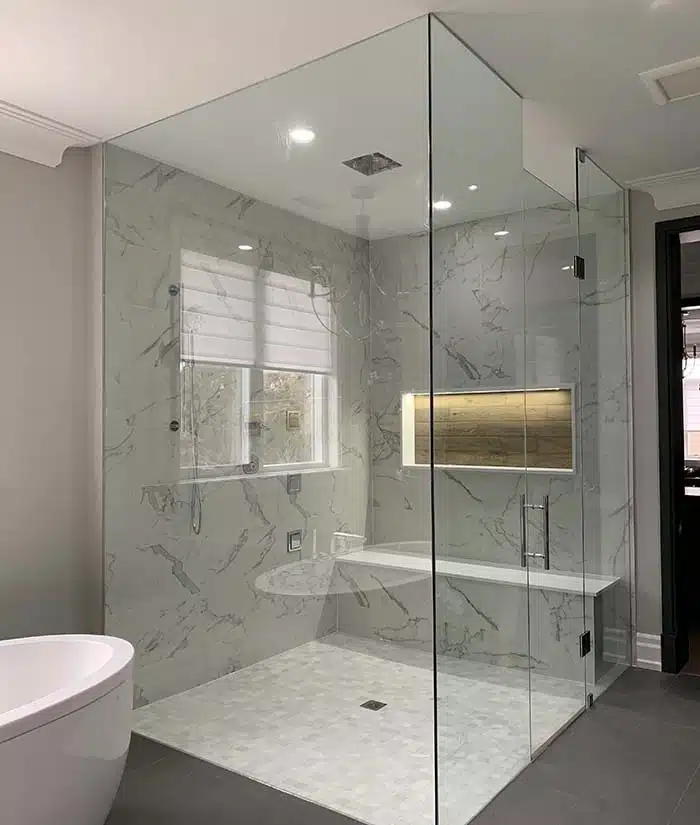 corner shower enclosure