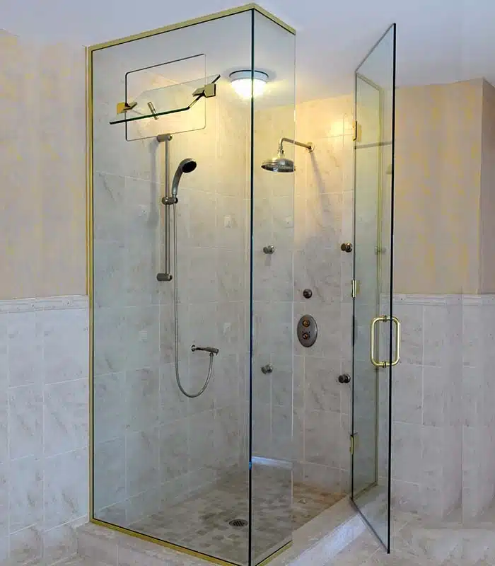 Steam shower door