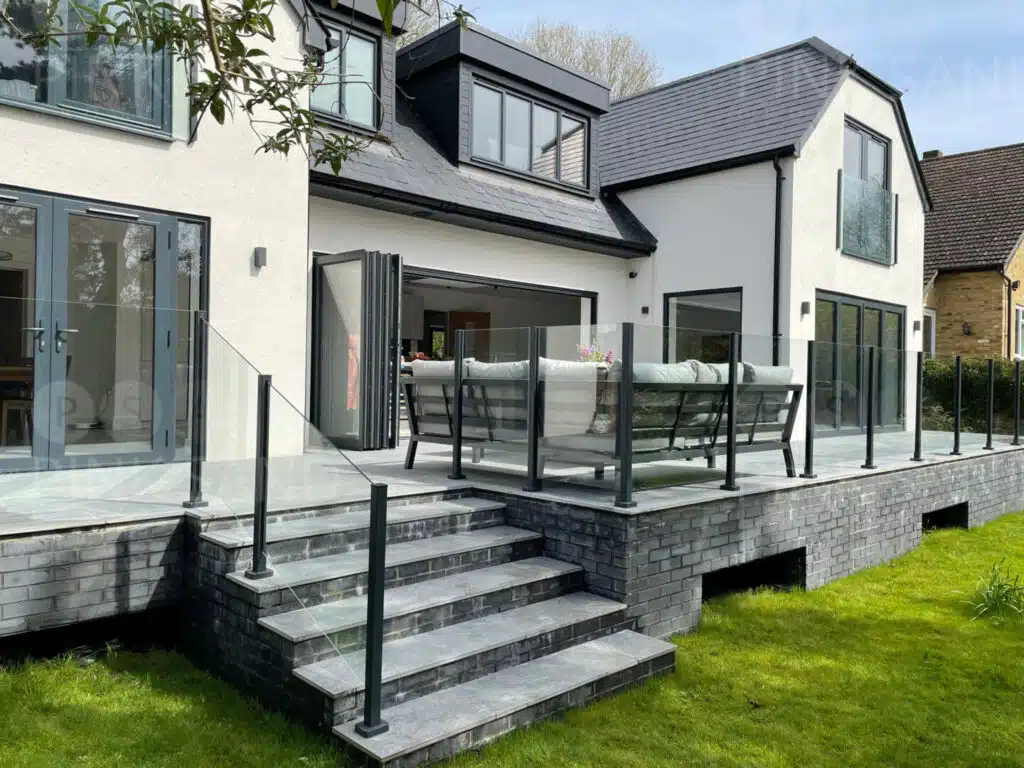 exterior glass railing